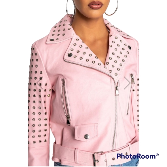 Bebe Rosa Grommet Moto Jacket - Picture 7 of 7